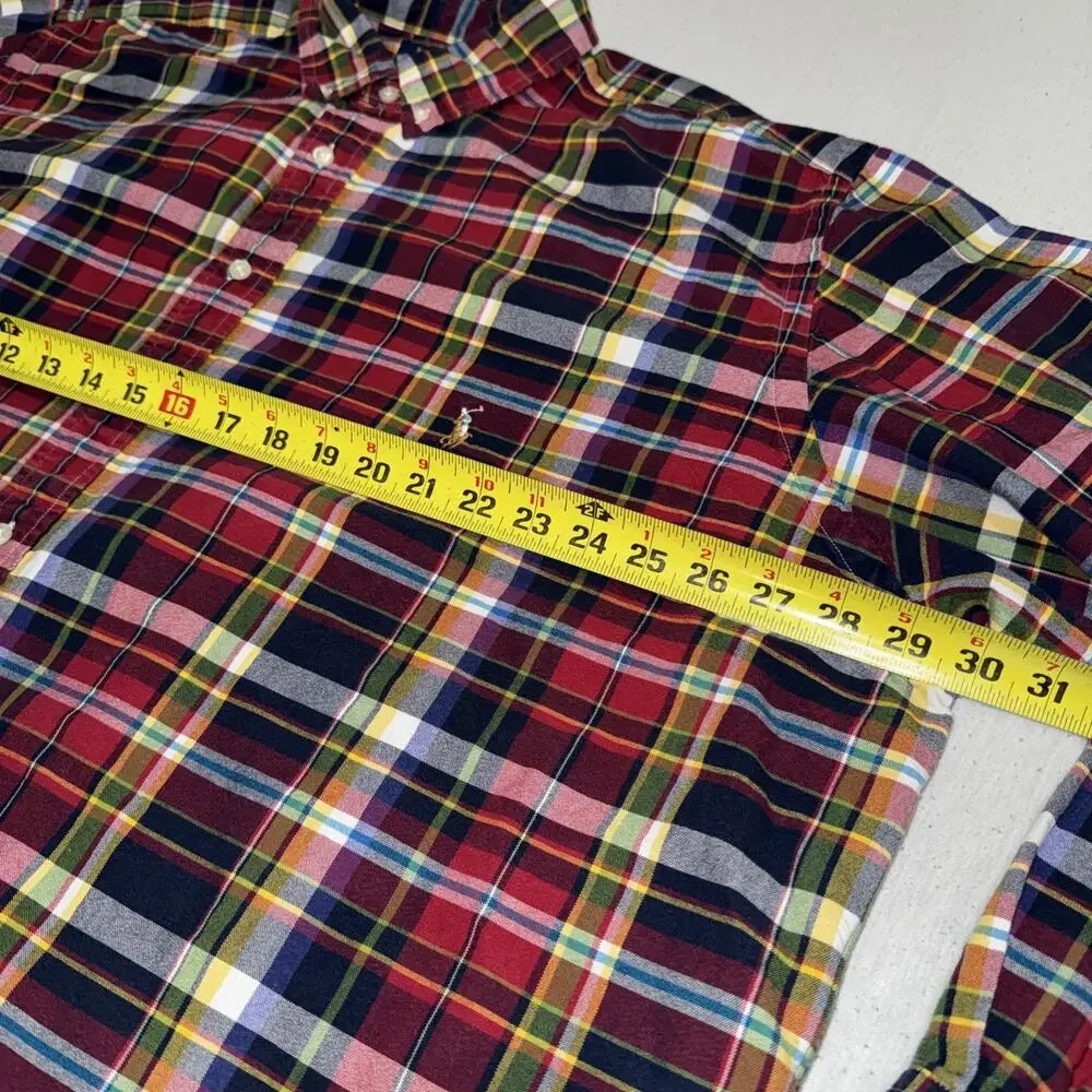 Polo Ralph Lauren Shirt Mens 3XB Classic Fit Plaid Long Sleeve Button Down EUC
